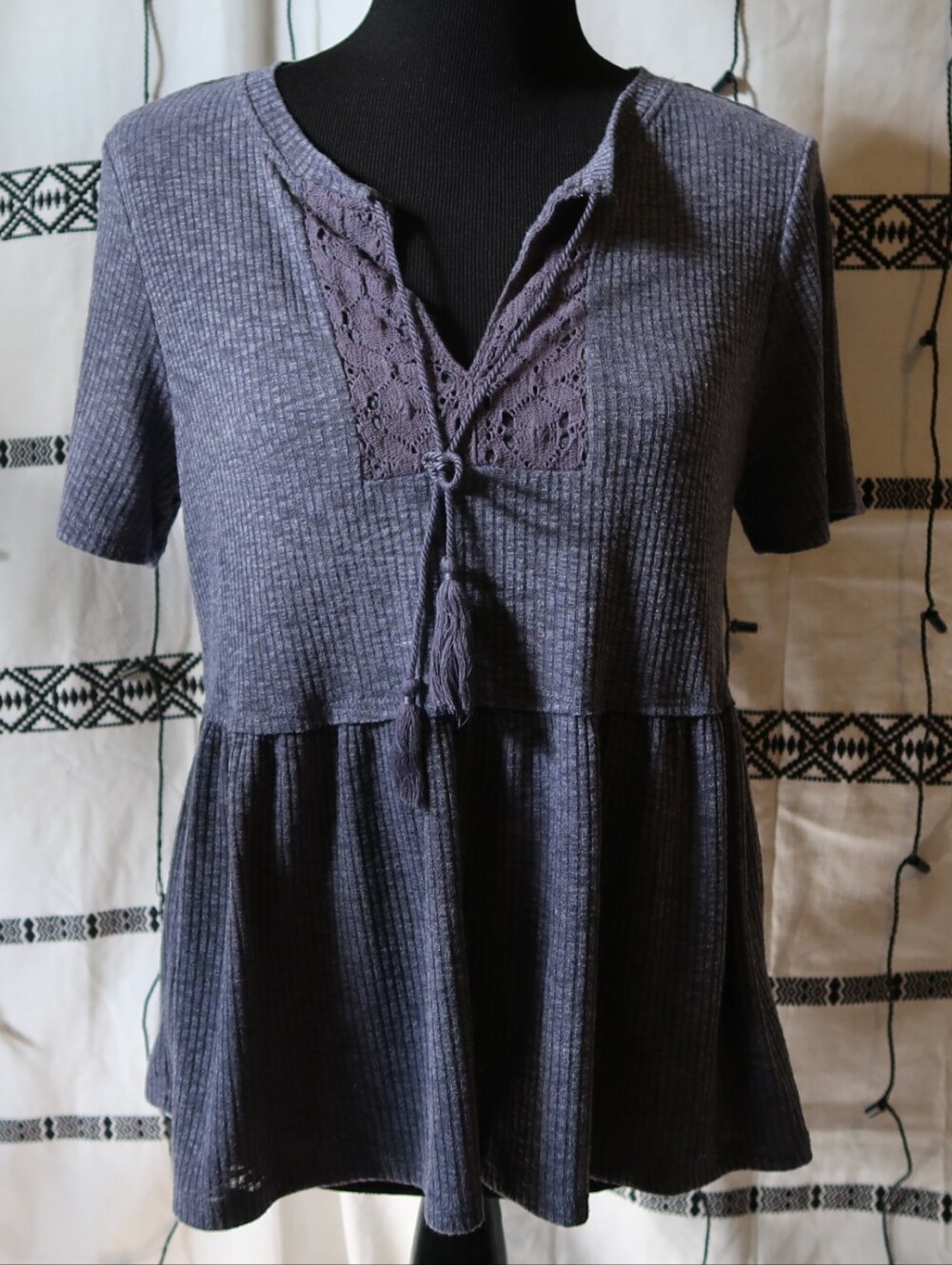 Blue Grey Top